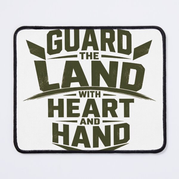 Item preview, Guard the Land with Heart and Hand – Military Patriot Shield designed and sold by UrmiCreation.