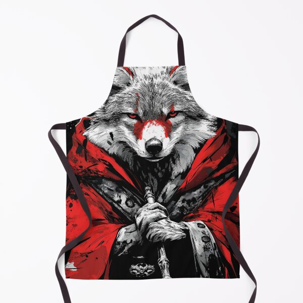 Item preview, Coyote Crimson Warrior Wild Animal Red Cloak Samurai designed and sold by earlobejerk.