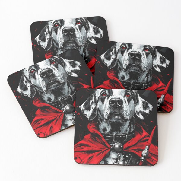 Item preview, Dalmatian Dog Crimson Warrior Crowned Gothic Royal Sentinel designed and sold by earlobejerk.