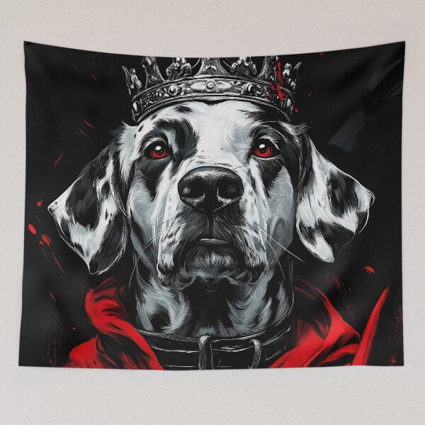 Item preview, Dalmatian Dog Crimson Warrior Crowned Gothic Royal Sentinel designed and sold by earlobejerk.