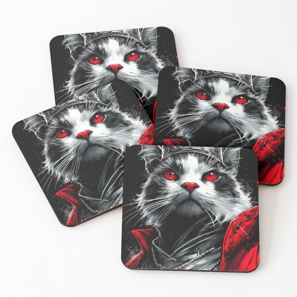 Item preview, Devon Rex Cat Crimson Warrior Crowned Gothic Monarch designed and sold by earlobejerk.