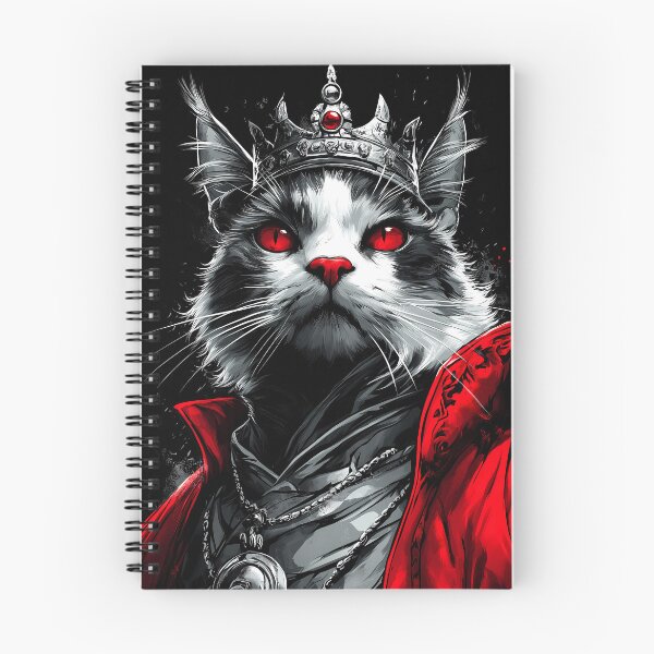Item preview, Devon Rex Cat Crimson Warrior Crowned Gothic Monarch designed and sold by earlobejerk.