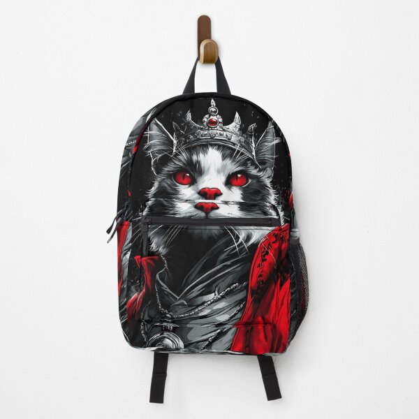 Item preview, Devon Rex Cat Crimson Warrior Crowned Gothic Monarch designed and sold by earlobejerk.