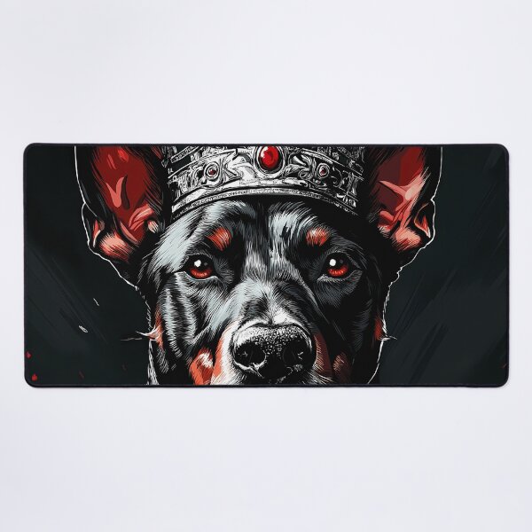 Item preview, Doberman Pinscher Dog Crimson Warrior Crowned Gothic Commander designed and sold by earlobejerk.