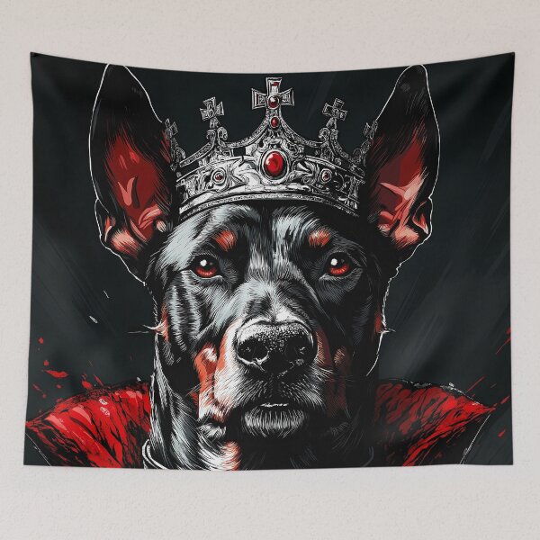 Item preview, Doberman Pinscher Dog Crimson Warrior Crowned Gothic Commander designed and sold by earlobejerk.