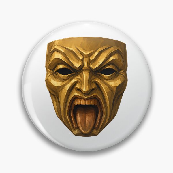 Item preview, Golden Rage Theater Mask Art designed and sold by bellaever.
