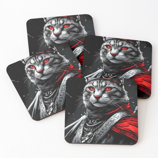 Item preview, Egyptian Mau Cat Crimson Warrior Royal Feline Guardian designed and sold by earlobejerk.