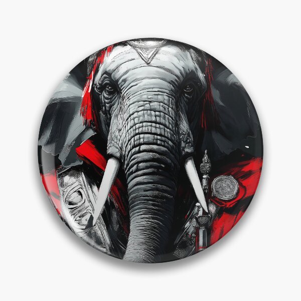 Item preview, Elephant Crimson Warrior Tusked Royal Animal Commander designed and sold by earlobejerk.