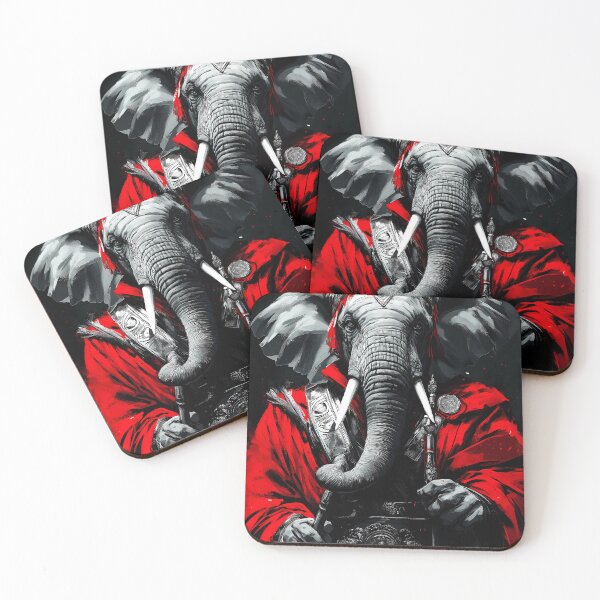 Item preview, Elephant Crimson Warrior Tusked Royal Animal Commander designed and sold by earlobejerk.