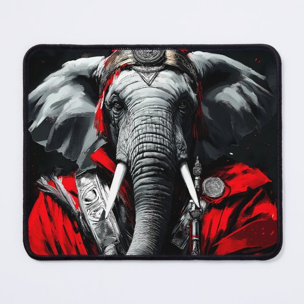 Item preview, Elephant Crimson Warrior Tusked Royal Animal Commander designed and sold by earlobejerk.