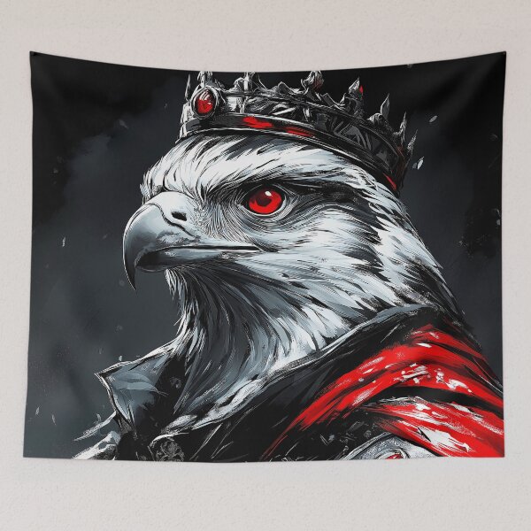Item preview, Falcon Crimson Warrior Crowned Red Avian Royal designed and sold by earlobejerk.