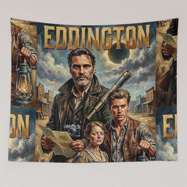 Item preview, Eddington Retro Contemporary Western Noir Tribute Art Movie Poster designed and sold by Art's Diner.