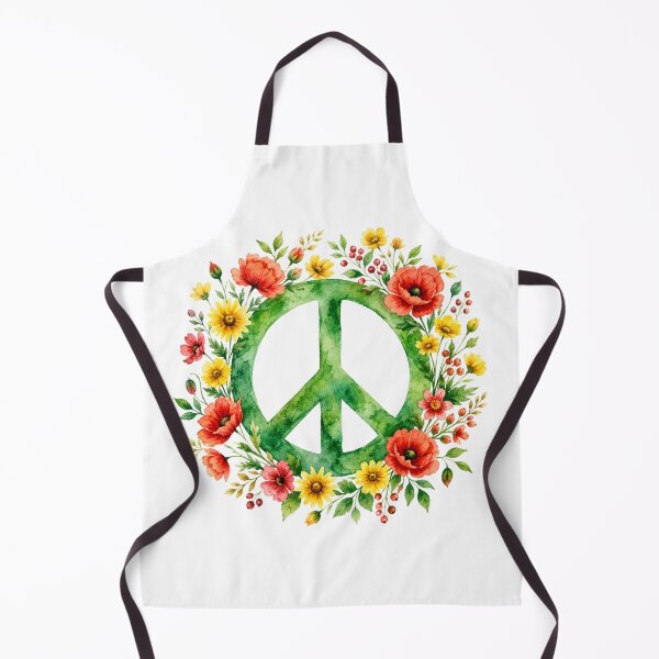 Item preview, Floral Peace Sign Watercolor designed and sold by HippyRikky.