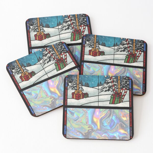 Item preview, Christmas Stained Glass: Candy Canes and Moon designed and sold by BriSher.