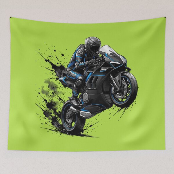 Item preview, Hyper Naked Sportbike Ink Splash Art Biker designed and sold by Utopian-Magic.