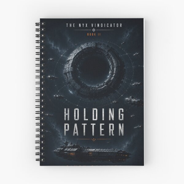 Item preview, Holding Pattern Book Cover Poster | Dark Sci-Fi Space Gate and Starship Wall Art designed and sold by Element Horizon Studio.