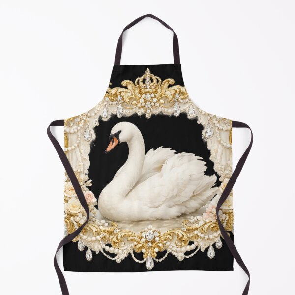 Item preview, Rococo Swan Elegance | Luxury Baroque Gold Ornamental Swan Art designed and sold by Emoji Emblems.