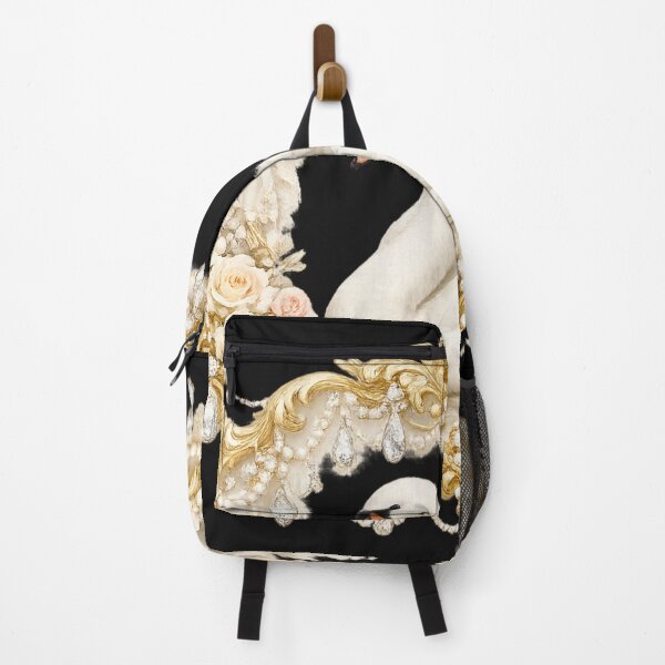 Item preview, Rococo Swan Elegance | Luxury Baroque Gold Ornamental Swan Art designed and sold by Emoji Emblems.