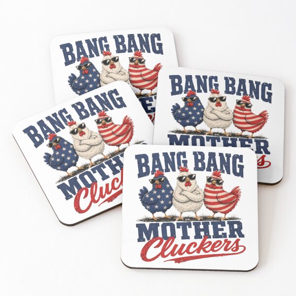 Item preview, Bang Bang Mother Cluckers Funny Patriotic Farm Patriotic Chicken USA Flag Fourth of July Gift Shirt T-Shirt designed and sold by StyleGuru.