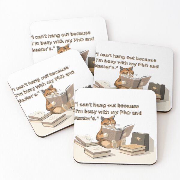 Item preview, Funny Grad Student Cat - I'm Busy With My PhD and Master's designed and sold by hoodiehood.