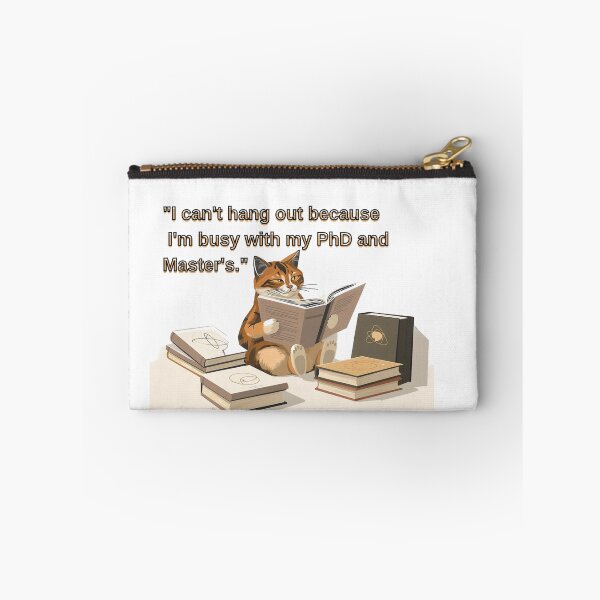 Item preview, Funny Grad Student Cat - I'm Busy With My PhD and Master's designed and sold by hoodiehood.