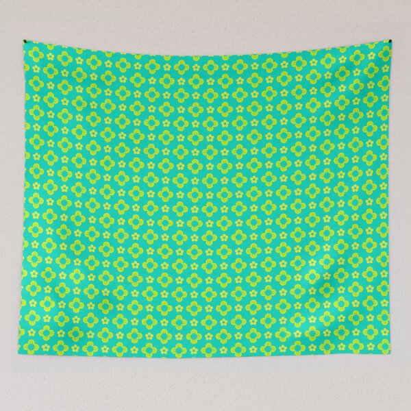 Item preview, Retro Resort Floral, cyan designed and sold by atalablues.
