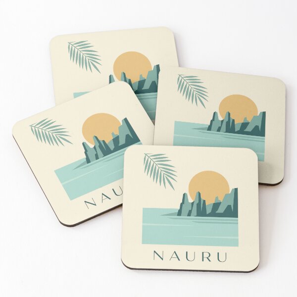 Item preview, Vintage Nauru Minimalist Island Travel Poster designed and sold by DuckOddity.