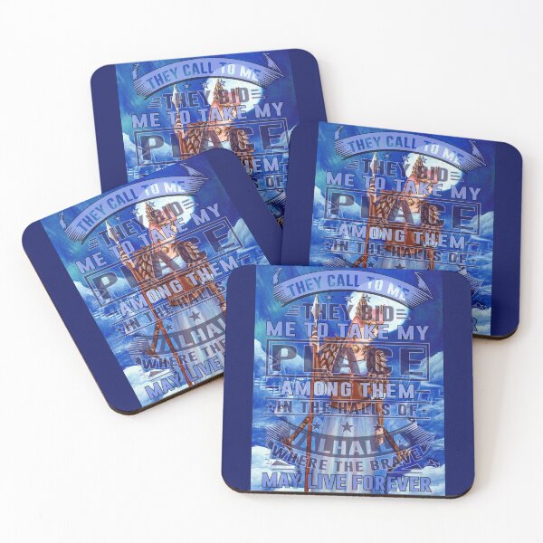 Item preview, Ice Blue Freya painting with words overlaid They Call to Me they bid me to take my place among them in the halls of Valhalla where the brave may live forever designed and sold by Lori Richardson.