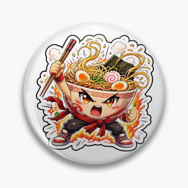 Item preview, Ramen Rage Mode - Anime Food Fighter Sticker designed and sold by Anime Junkiez.