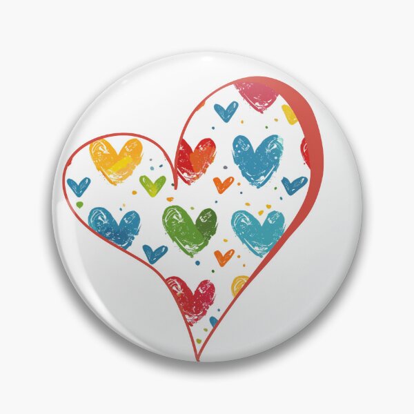 Item preview, Artisan Hearts: Textured Multi-Colored Love Pattern designed and sold by LiveLearnCreate.