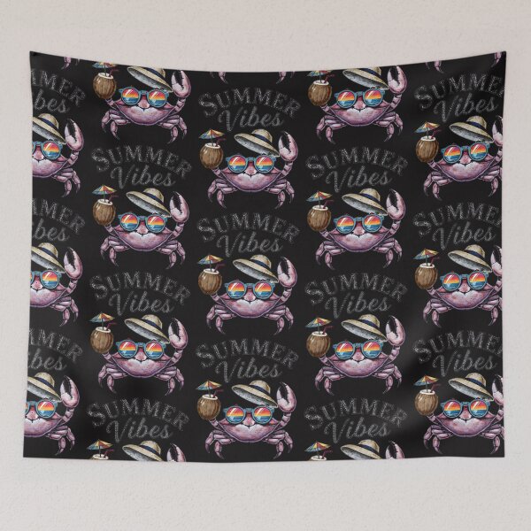 Item preview, Summer Vibes Cool Crab with Sunglasses and Coconut Drink designed and sold by Lozarux.