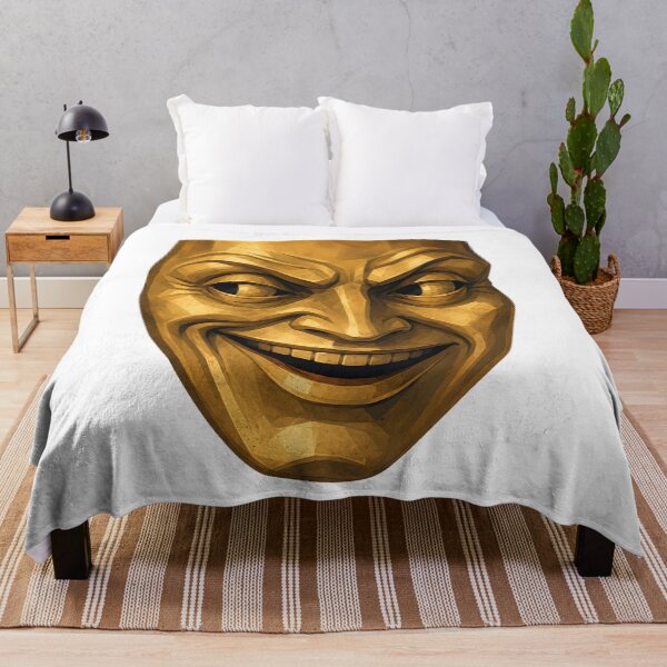 Item preview, Golden Comedy Theater Mask Faceted Grin Design designed and sold by bellaever.
