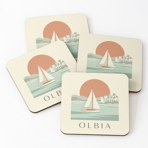 Item preview, Vintage Olbia Sardinia Minimalist Italy Travel Poster designed and sold by DuckOddity.