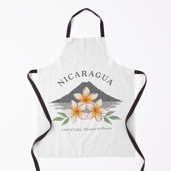 Item preview, Nicaragua's Sacuanjoche flower with volcano backdrop designed and sold by Nica Sol.
