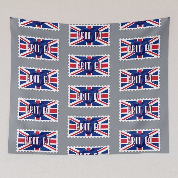 Item preview, Brit at Heart (on Grey) designed and sold by PawsitiveMum3.