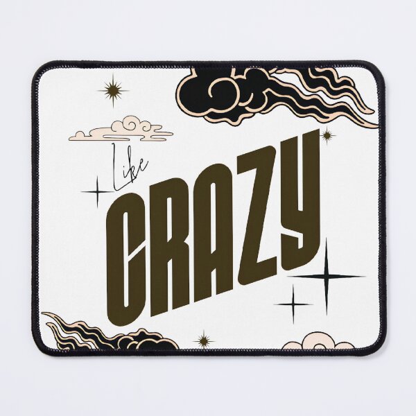Item preview, CRAZY Aesthetic Typography “CRAZY” with Cloud & Star Retro Sky Design.  designed and sold by TialCorner.