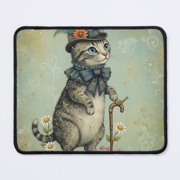 Item preview, Mystical Cats – The Gentleman Cat | Whimsical Victorian Cat Art Print | Quirky Animal Illustration designed and sold by Lorray55.