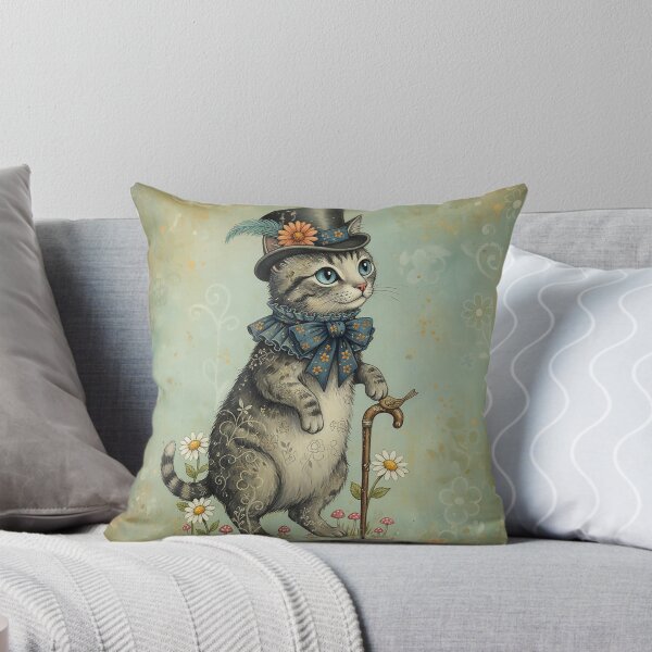 Item preview, Mystical Cats – The Gentleman Cat | Whimsical Victorian Cat Art Print | Quirky Animal Illustration designed and sold by Lorray55.