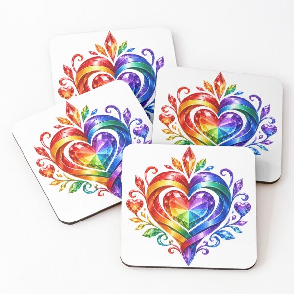 Item preview, Rainbow Gem Heart designed and sold by syotos-ai.