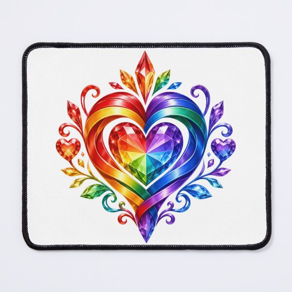 Item preview, Rainbow Gem Heart designed and sold by syotos-ai.