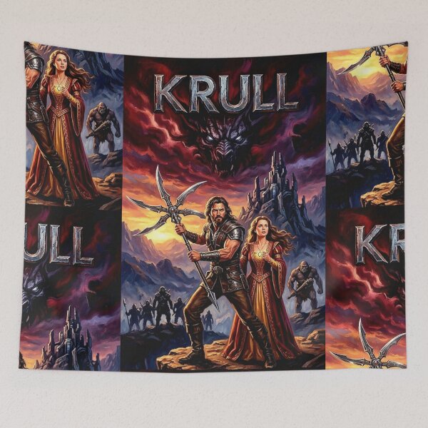 Item preview, Krull Retro Sci-Fi Fantasy Adventure Tribute Art Movie Poster designed and sold by Art's Diner.