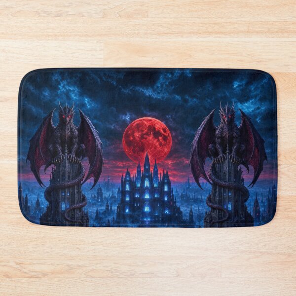 Item preview, Gothic Brown Dragon Under Blood Red Moon designed and sold by Aimaniia666.
