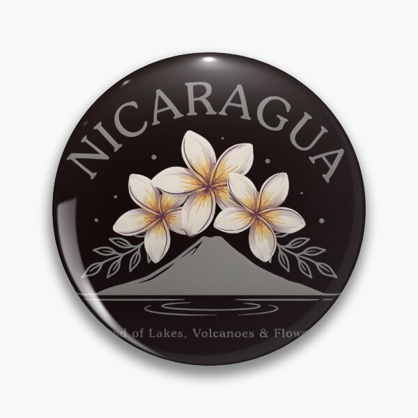Item preview, Nicaragua. Land of Lakes and Volcanoes with  Sacuanjoche flower designed and sold by Nica Sol.
