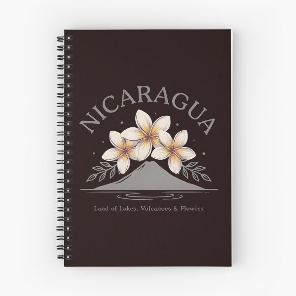 Item preview, Nicaragua. Land of Lakes and Volcanoes with  Sacuanjoche flower designed and sold by Nica Sol.