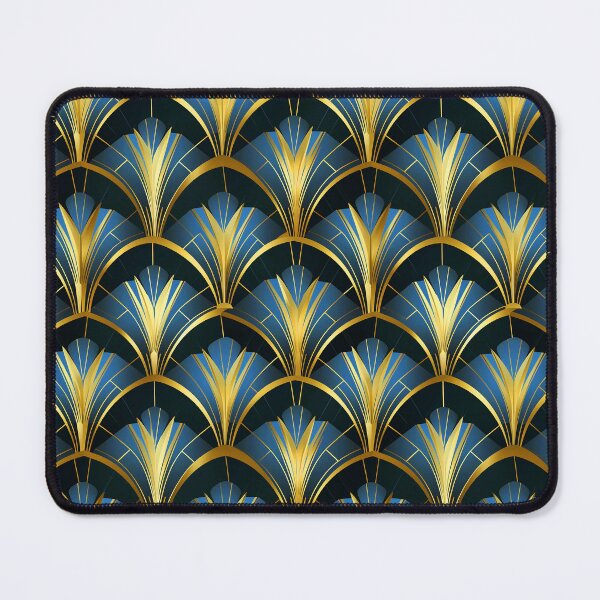 Item preview, Elegant Blue And Golden Hues Art Deco Pattern designed and sold by DEC02.