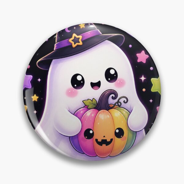 Item preview, Cute Witch Ghost with Tiny Hat designed and sold by Moonlight Studio.