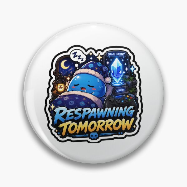 Item preview, Respawning Tomorrow - Cozy Gamer Slime Sticker designed and sold by Anime Junkiez.
