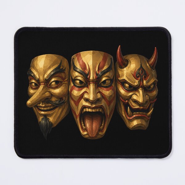 Item preview, Japanese Folklore Masks Tengu Sujikuma Oni  designed and sold by bellaever.