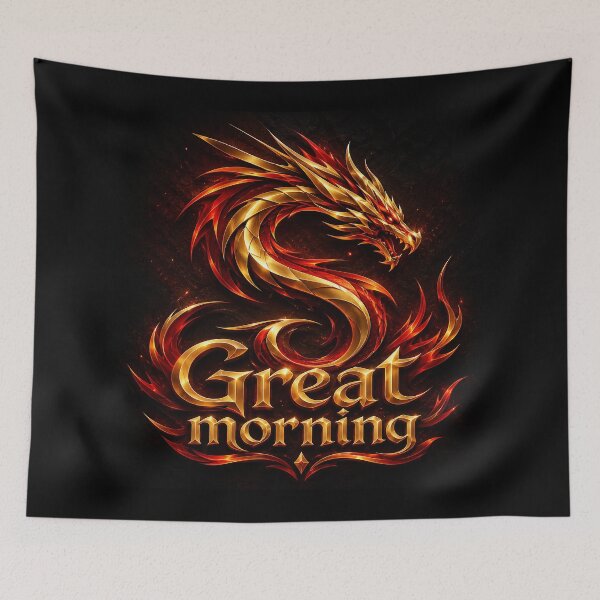 Item preview, Great Morning Dragonfire Rise designed and sold by BlissBlvdShop.