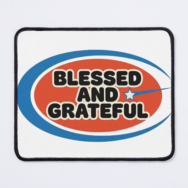 Item preview, Blessed And Grateful — Y2K Retro Badge Shirt designed and sold by PlushFutura.
